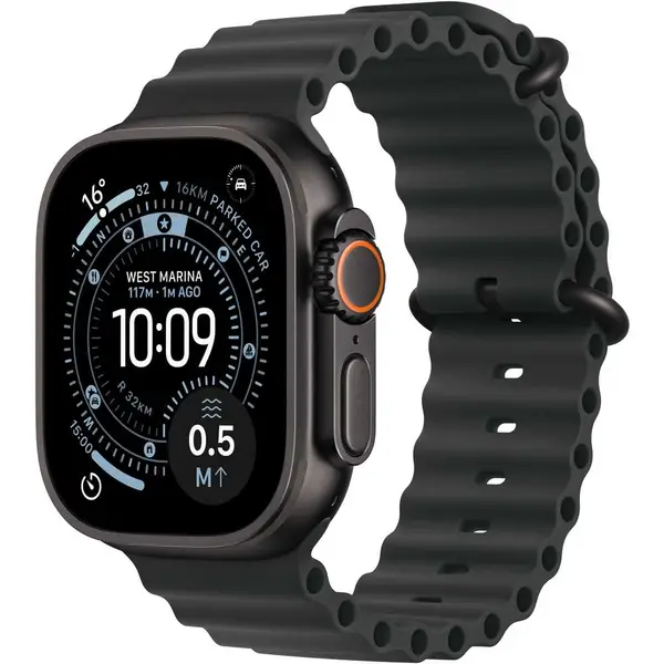Apple Watch Ultra 3 GPS + Cellular, 49mm Black Titanium Case with Black Ocean Band 