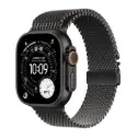 Apple Watch Ultra 3 GPS + Cellular, 49mm Black Titanium Case with Black Titanium Milanese Loop – Large 